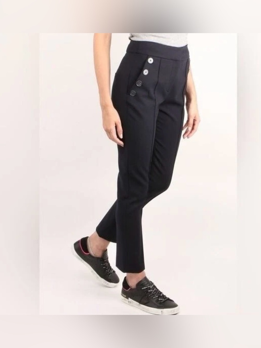 Veronica Beard Friedman Navy Blue Tailored Slim Sailor Pants Size 2